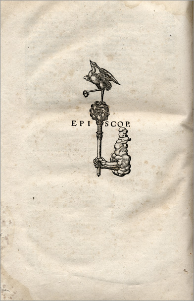 pagina finale con marca di Episcopius