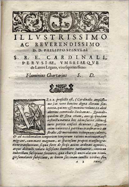 prima pagina della dedicatoria